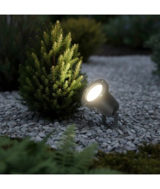 kelvo® GARDELINI KLV-101-0002 Φωτιστικό Σποτ Κήπου για Φυτά & Δέντρα με Καρφωτή Βάση για Λάμπα MR16 με Ντουί GU10 AC 220-240V Αδιάβροχο IP65 - Γκρι Ανθρακί Ματ - Μ10 x Π10 x Υ30cm